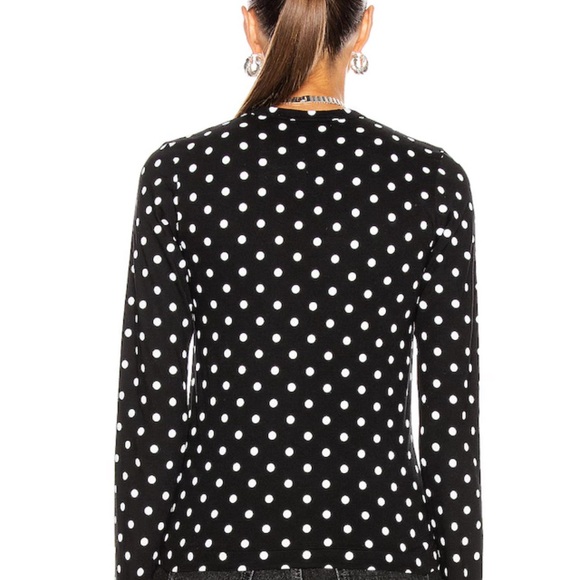 Comme des Garcons Play Polka Dot Long Sleeve Top, size small - Picture 3 of 6